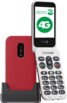 Téléphone portable sénior à clapet Leva E22 4G LTE - Rouge/Blanc