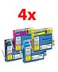 Réservoirs Cliprint I Color pour LC980/1100 Pack X4
