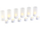 12 bougies chauffe-plat LED rechargeables avec photophores 