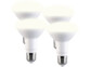 Pack de 4 ampoules LED E27 de 11 watts avec une luminosité de 950 lumens et une température de couleur blanc chaud.