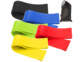 Élastiques de fitness en 5 couleurs : vert, bleu, jaune, rouge, jaune et noir avec sac de rangement noir
