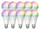 10 ampoules LED connectées LAV-150.rgbw par Luminea Home Control