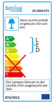 Étiquette énergétique luminea, échelle A++ à E, croix rouge sur B-E, icône lampe bleue, textes allemands, drapeau UE