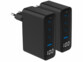 Pack de 2 chargeurs secteur GaN USB-A/USB-C 100 W 4 ports avec écran LED de la marque revolt