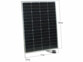 Panneau solaire mobile avec cellules solaires monocristallines et câble de raccordement intégré, dimensions de longueur et largeur annotées