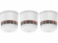 3 mini détecteurs de fumée Ø 5 cm photoéclectrique