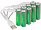 8 accumulateurs AA 2000 mAh avec port de chargement USB-C