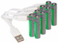 8 accumulateurs AAA 500 mAh avec port de chargement USB