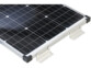 Largeur du module solaire monocristallin fixé par le cadre à deux supports de fixation en Z gris métal en aluminium