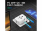 Adaptateur de voyage universel GaN 20 W avec charge rapide USB