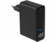 Chargeur secteur GaN USB-A/USB-C 100 W 4 ports avec écran LED
