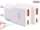 2 chargeurs secteur GaN USB-A / USB-C Power Delivery 20 W - coloris blanc
