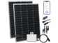 Micro-inverseur avec antenne wifi, 2 panneaux solaires monocristallins avec câble de raccordement, câble Wieland vers secteur, 2 adaptateurs en Y et adaptateur droit de la marque Revolt