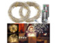 2 guirlandes LED USB télécommandées - 10 m - Blanc chaud
