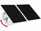 Pack de 2 panneaux solaires universels avec 2 câbles USB 3 m, 2 supports muraux, matériel de montage et mode d’emploi en français