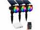 3 spots LED RGB-CCT avec Bluetooth, 50 lm, 1 W, IP44 incl. passerelle