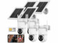 Pack de 4 caméras d'extérieur 4G/LTE 2K solaires et rechargeables IPC-915.lte de la marque 7links