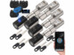 Pack de 4 cylindres de porte électroniques connectés avec écran de la marque VisorTech