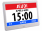 Horloge numérique 10" avec réveil et lecteur multimédia