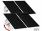 Pack de 4 panneaux solaires universels avec 4 câbles USB 3 m, 4 supports muraux, matériel de montage et mode d’emploi en français