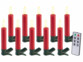 10 bougies LED télécommandées effet flamme pour sapin de Noël 