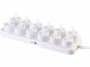 12 bougies chauffe-plat LED rechargeables avec photophores