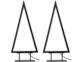 2 sapins de Noël design lumineux USB 
