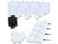 Pack de 12 bougies chauffe-plat à LED avec 24 photophores, 4 télécommandes et 4 stations de chargement de la marque Lunartec
