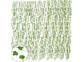 24 guirlandes de faux lierre suspendues les unes à côté des autres avec zoom sur les feuilles artificielles de chaque guirlande