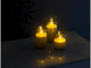 3 bougies LED en cire télécommandées