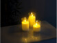 3 bougies LED en cires télécommandées