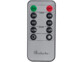 Télécommande fine rectangulaire grise avec 10 boutons de commande et logo Britesta