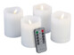 4 bougies de l'Avent LED coloris blanc avec télécommande de la marque Britesta