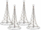 4 sapins structure en métal 250 cm avec étoiles lumineuses