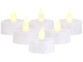 Pack de 6 fausses bougies blanches plates à LED