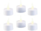 6 bougies chauffe-plat à LED rechargeables et télécommandées avec photophores