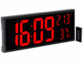 Horloge murale radio-pilotée avec LED rouges