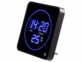 horloge radiopilotée à poser LED bleues avec thermomètre