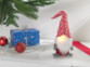 Lutin de Noël décoratif avec nez lumineux