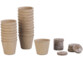 Set de culture biodégradable 84 pièces vue des pots ronds