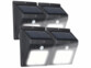 4 appliques murales solaires LED 100 lm WL-100.solar avec détecteur de mouvement