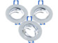 3 cadres de spots encastrables en aluminium pour ampoules MR16 (GU10 / GU 5.3) de la marque Luminea