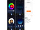 6 captures d'écran de l'application ELESION illustrant les différents réglages possibles des ampoules LED