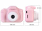 Appareil photo pour enfant 2 objectifs avec étui licorne rose