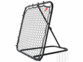 Rebondisseur de football Pearl Sports à cadre noir et filet hexagonal avec quatre piquets d'ancrage