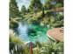 Thermomètre de piscine solaire PT-170 avec éclairage LED RVB