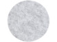Dessous-de-plat en feutre gris clair de 10 cm de diamètre.