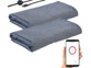 Pack de 2 couvertures chauffantes avec câble d'alimentation USB, régulateur et mode d'emploi en français