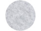 Dessous-de-plat en feutre de 10 cm de diamètre coloris gris clair.