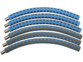 6 pièces du hula hoop bleu et gris avec revêtement en mousse nervuré